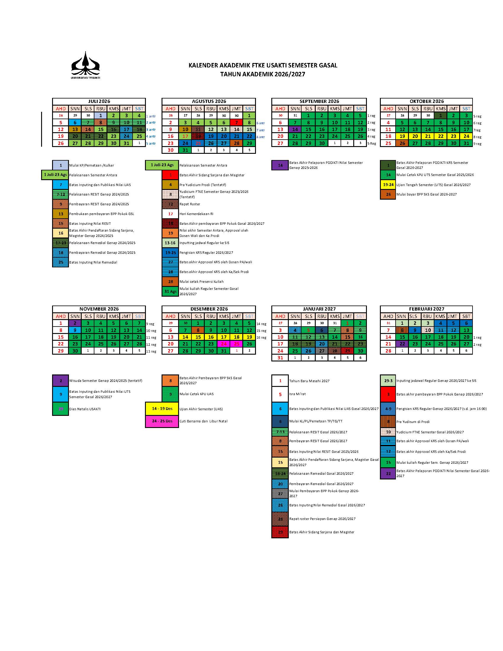 Kalender Akad 2026-2027 SMT GASAL
