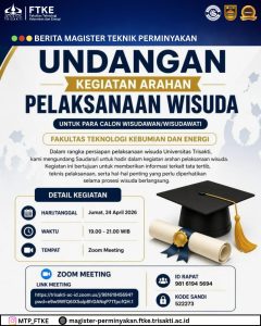 Undangan Kegiatan Arahan Pelaksanaan Wisuda Untuk Calon Wisudawan/Wisudawati FTKE